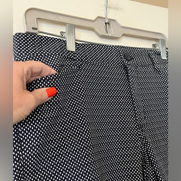 GAP Khaki Navy and White Patterned Pants Slim City Style Women’s Size 8, Ankle - Picture 7 of 16